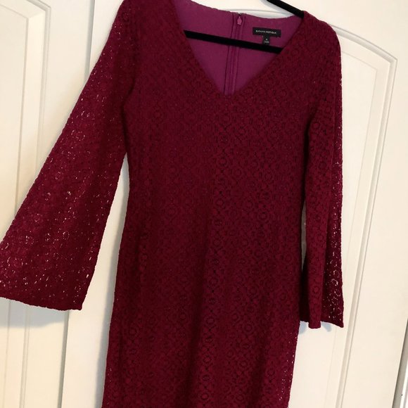 Banana Republic Lace Fluted-Sleeve Dress - Picture 2 of 6